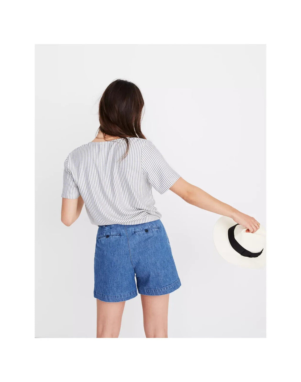 MADEWELL Novel Tie-Front Top in Stripe Top