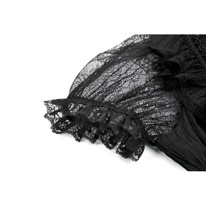 Dark in Love Dark Lace-Framed Silhouette Dress