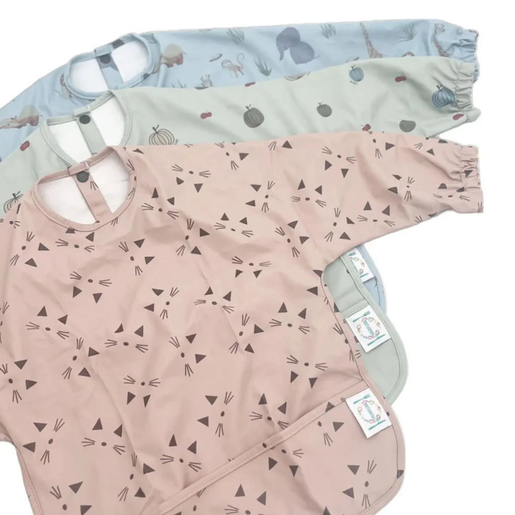 BLW Essentials Waterproof Long Sleeved Coverall Bib - Pink