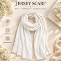 Premium Jersey Scarf Soft Stretchy Lightweight Hijab Wrap Headscarf Shawl Plain