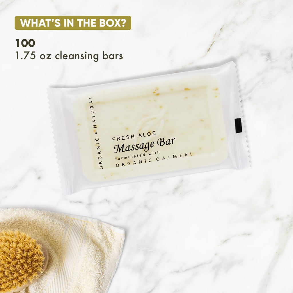 1-Shoppe Travel Size Hotel Bar Soap – 100 Count Massage Bars, Oatmeal & Aloe