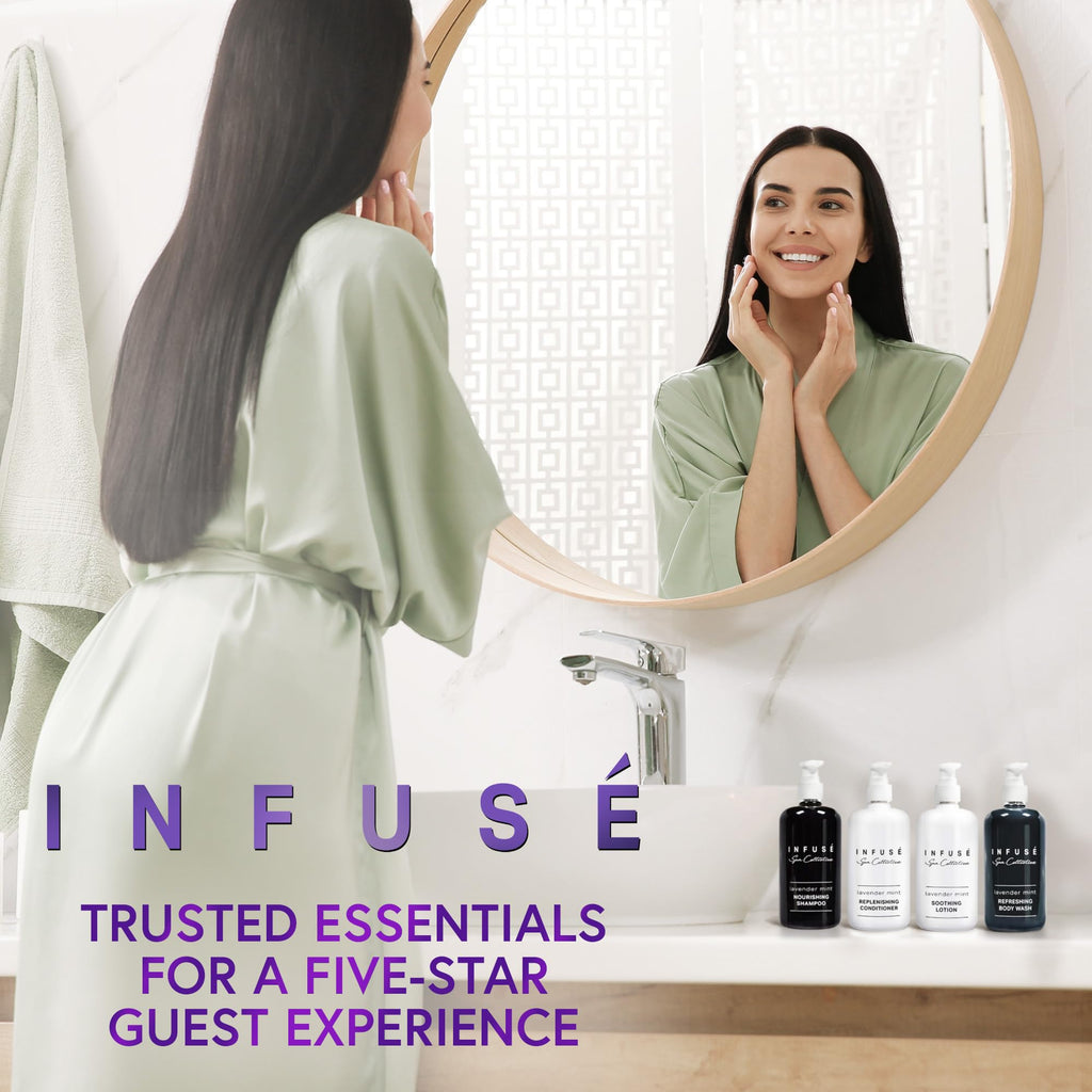 1-Shoppe Infuse Lavender Mint Spa Collection Amenities Set – 10.14 oz Pumps