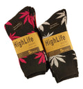 Sock Stack 10 Pairs Ganja Leaf Cotton Rich Comfort Fit Socks Ultra Smooth Flat Toe Seam