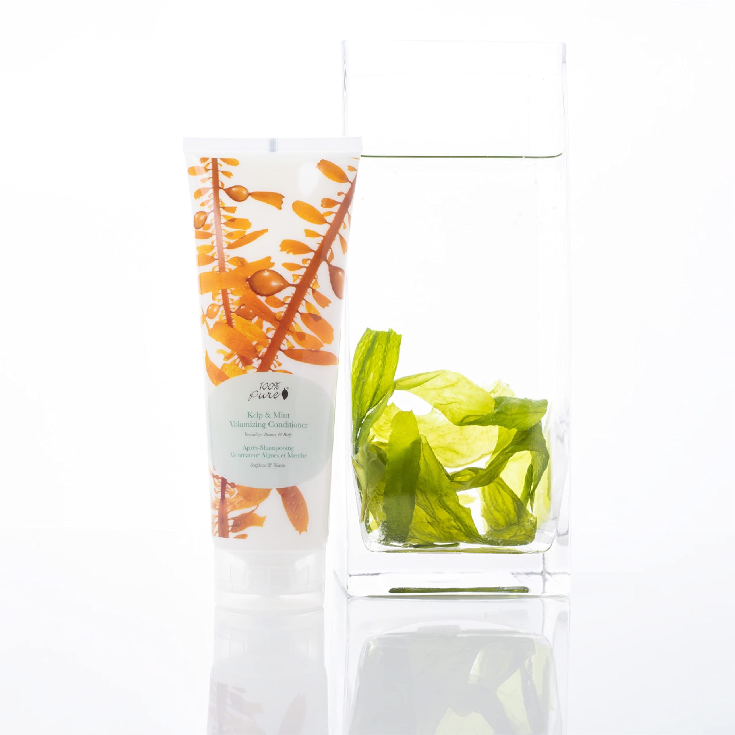 100% PURE Kelp & Mint Volumizing Conditioner — Deep Hydration & Shine