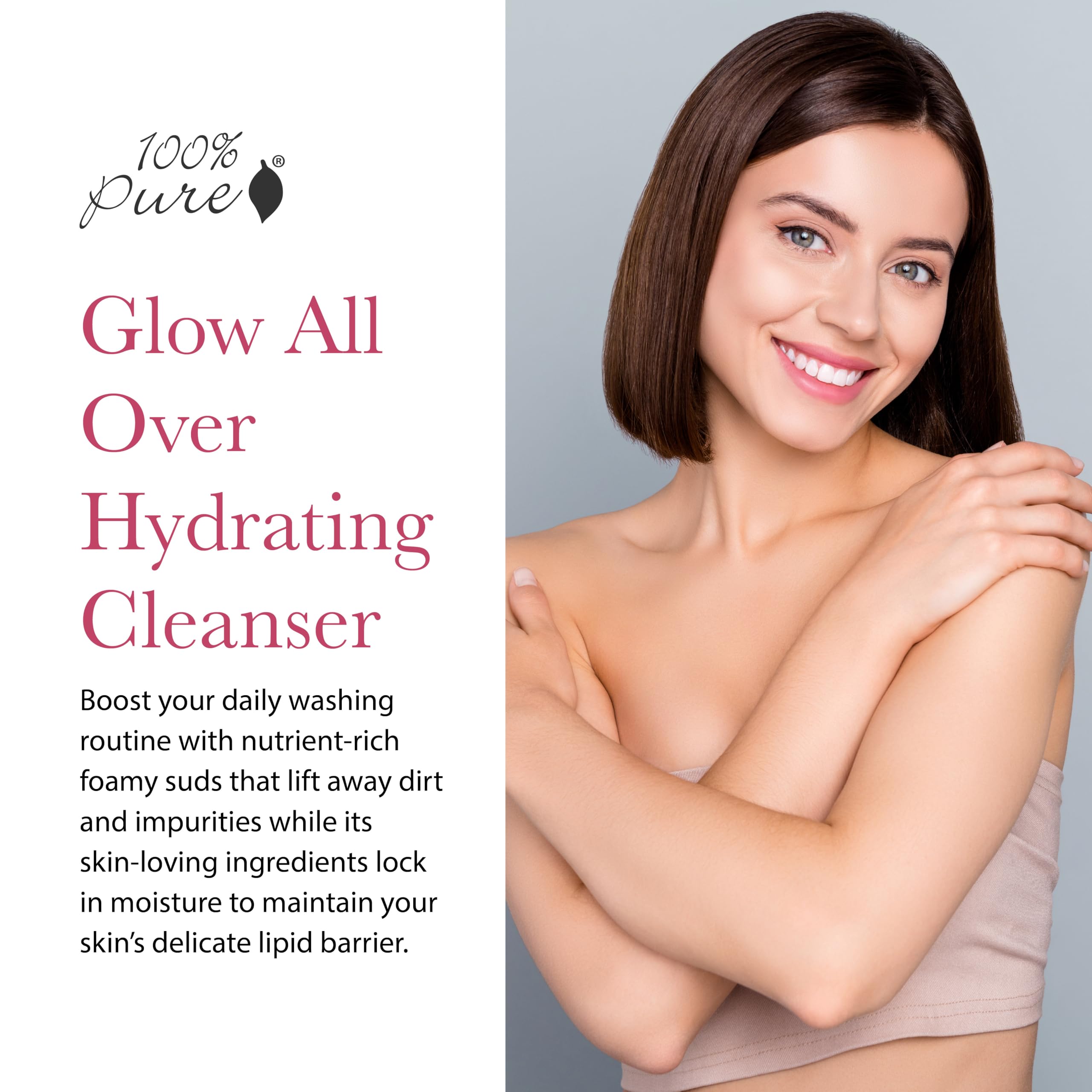 100% PURE Coconut Lime Shower Gel – Natural Hydrating Body Wash for All Skin Types (Gluten Free)