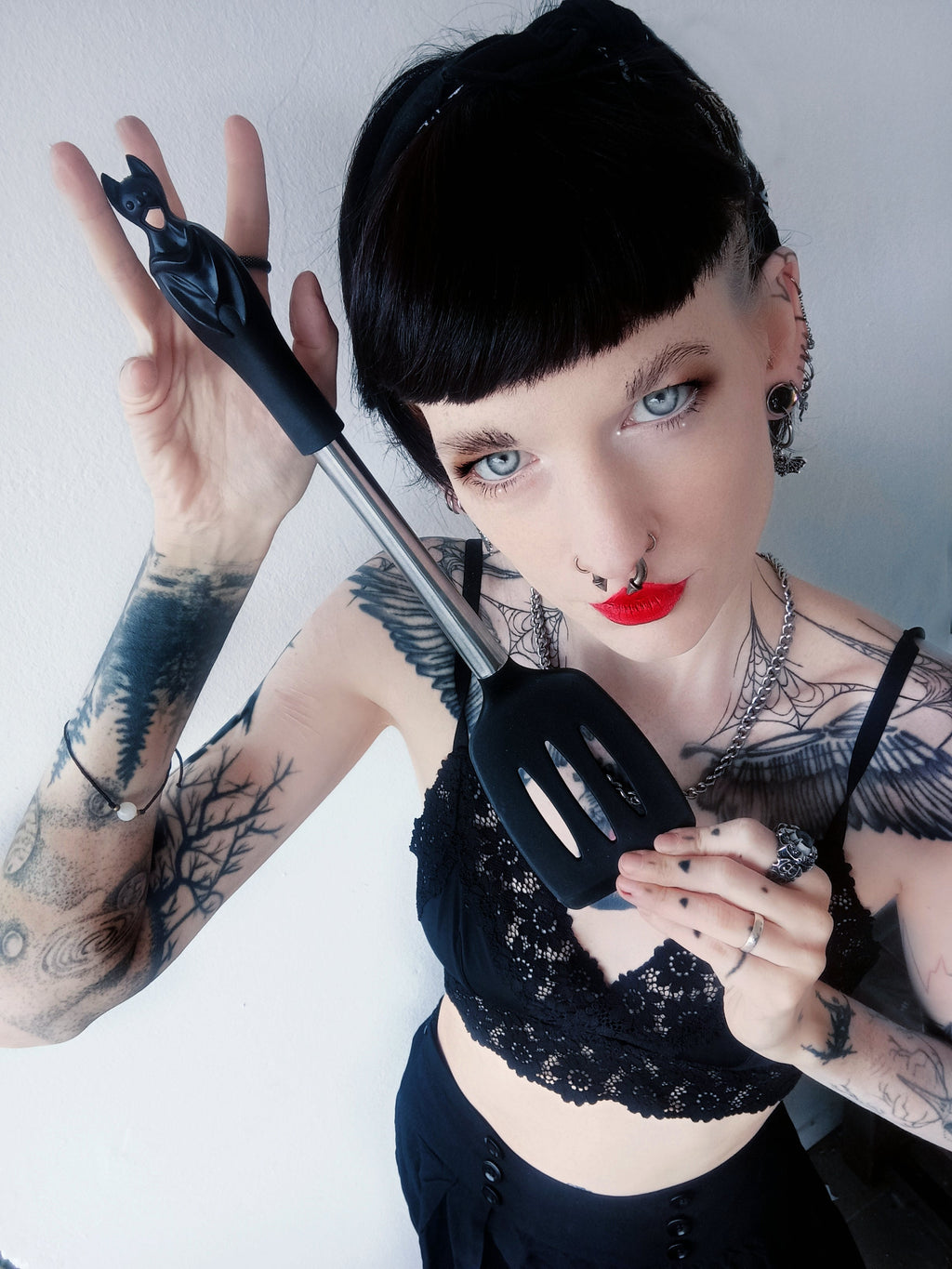 Alchemy Gothic Black Bat Spatula