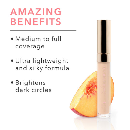 100% PURE 2nd Skin Concealer (Fruit Pigmented) Shade 1 – Full Coverage, Lightweight Vegan Concealer for Light Skin with Warm Gold Undertones