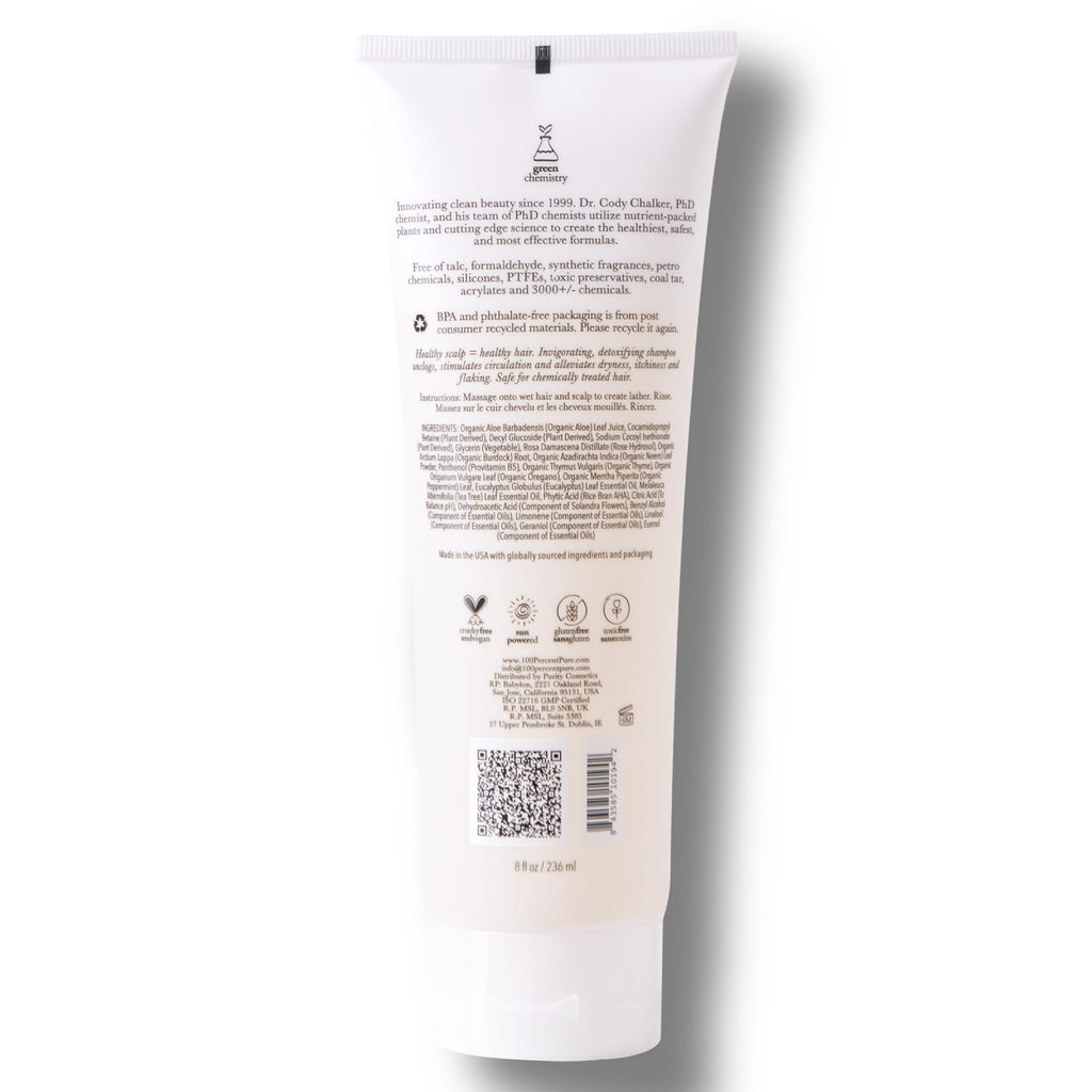 100% PURE Burdock & Neem Shampoo – Clarifying, Moisturizing Detox for Dry Scalp, 8 fl oz