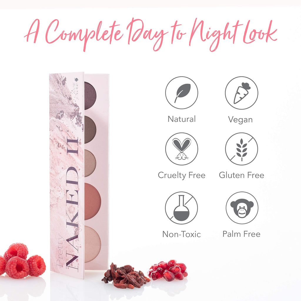100% PURE Pretty Naked II All-in-One Makeup Palette – Nude to Smoky Tones, Vegan