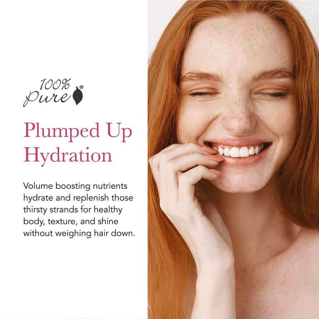 100% PURE Kelp & Mint Volumizing Shampoo – Purifying Hydration & Deep Detox, Sulfate Free