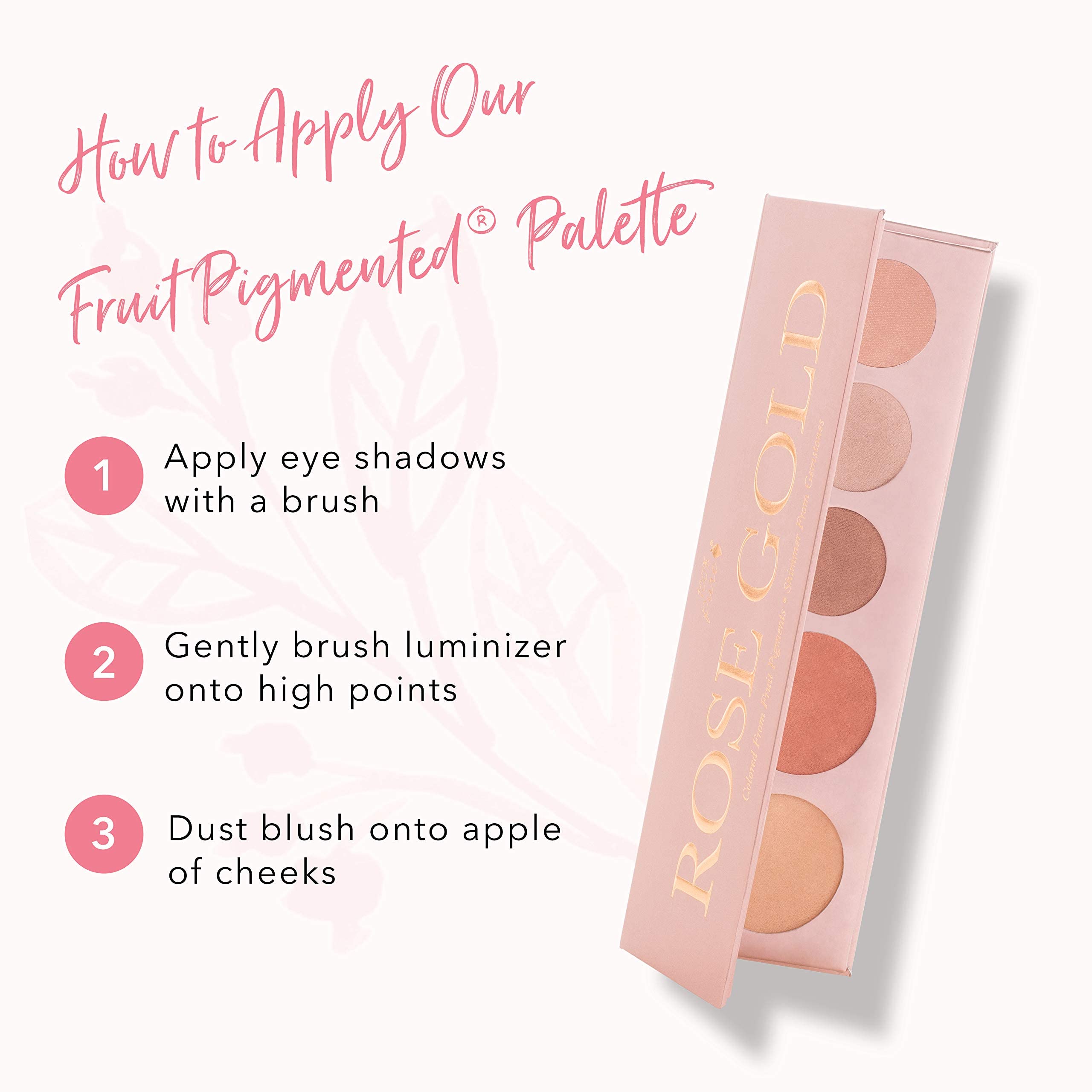 100% PURE Rose Gold Makeup Palette – All-In-One, Fruit Pigmented, Vegan