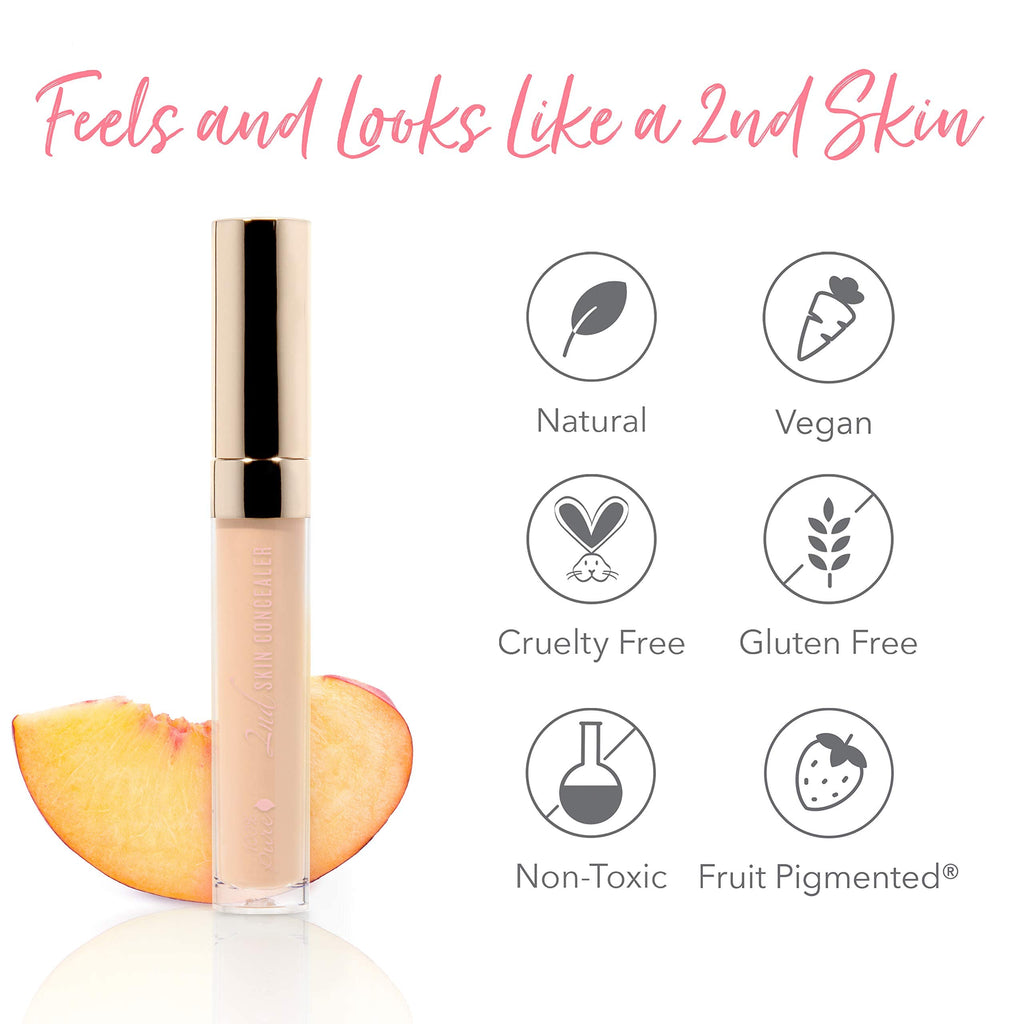 100% PURE 2nd Skin Concealer Shade 2 - Full Coverage, Lightweight, Fruit-Pigmented, Vegan