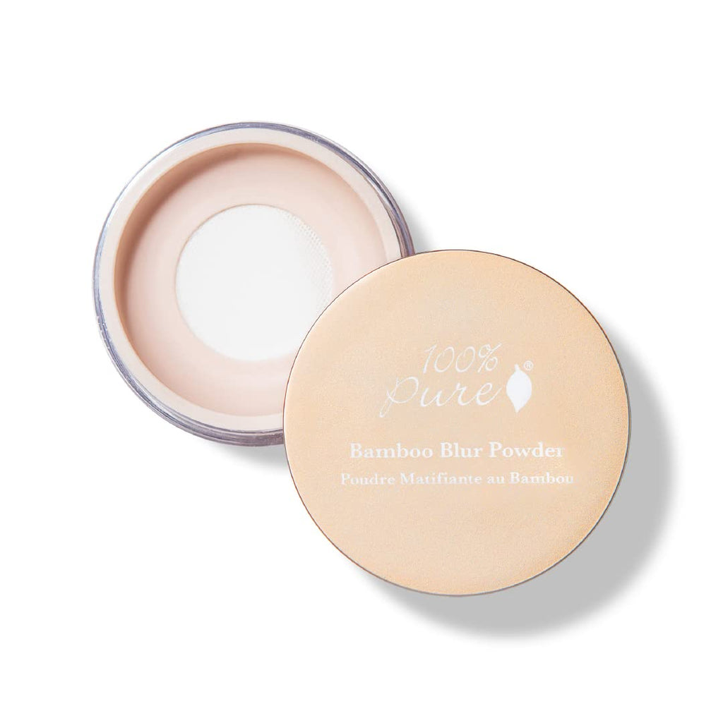 100% PURE Bamboo Blur Powder – Translucent Setting Powder, Oil Control, Vegan, 0.2 oz