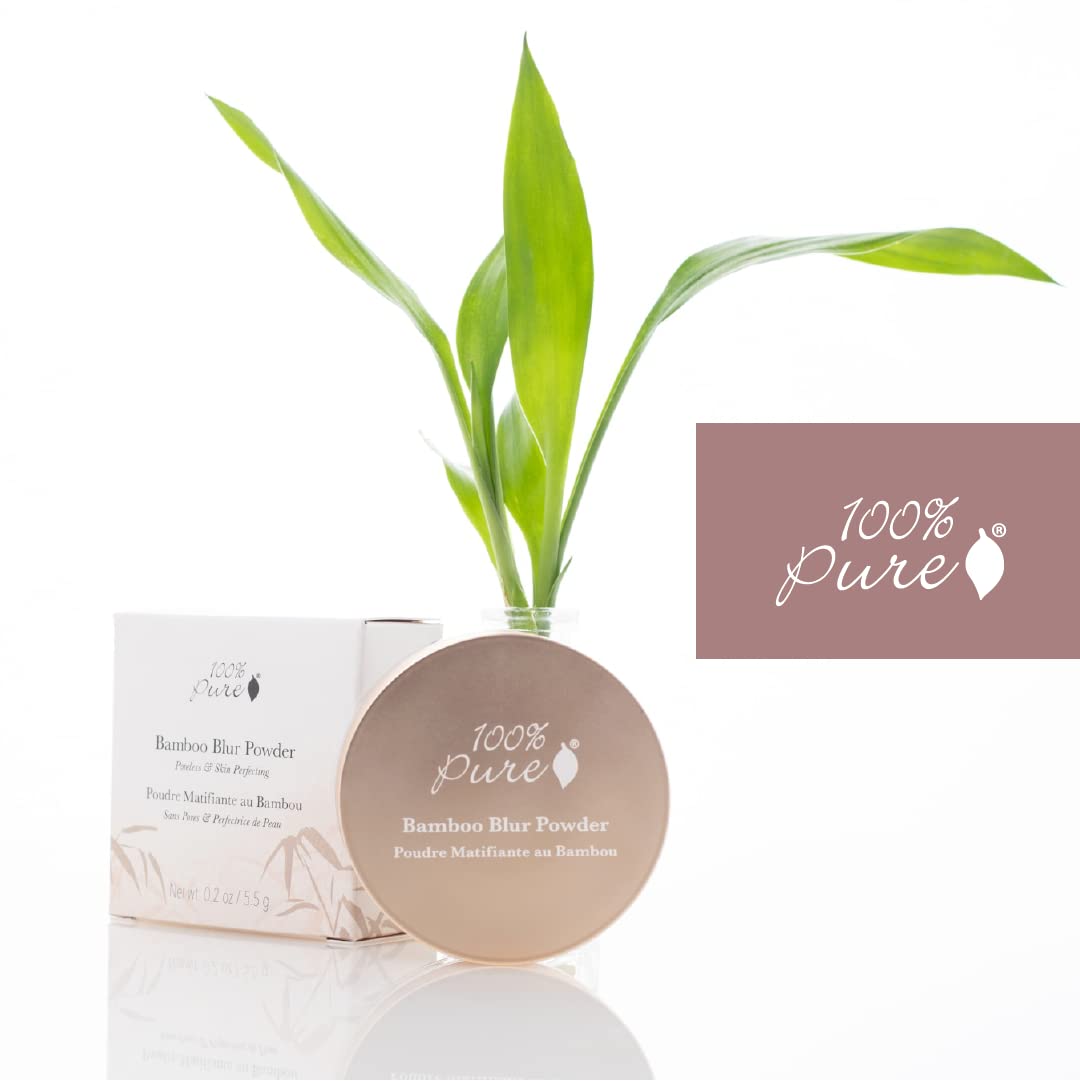 100% PURE Bamboo Blur Powder – Translucent Setting Powder, Oil Control, Vegan, 0.2 oz