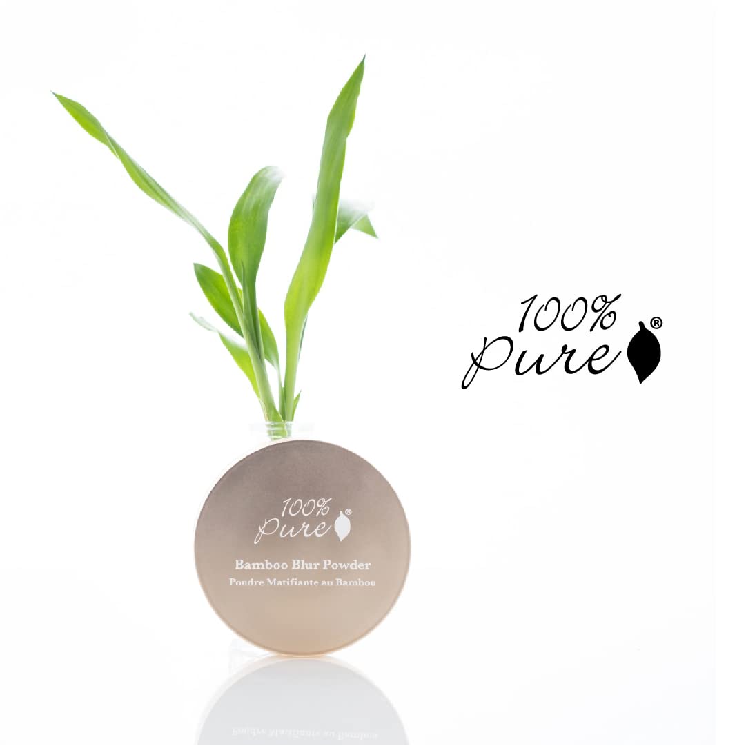 100% PURE Bamboo Blur Powder Tint – Tan Shade, Oil Control & Pore-Minimizing Matte Setting Powder
