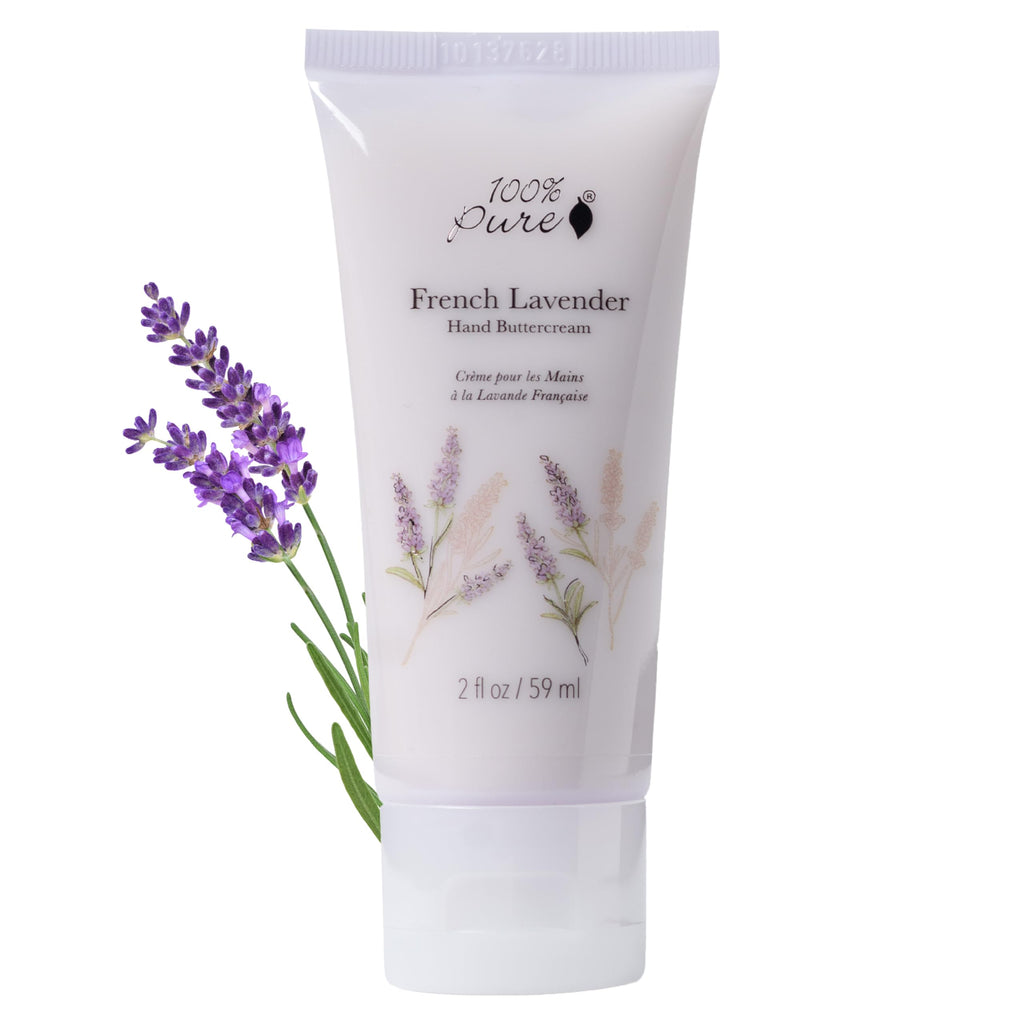 100percentPURE French Lavender Hand Cream – Non-Greasy Dry Skin Hand Lotion, Cocoa Butter, Avocado & Shea, 2 oz