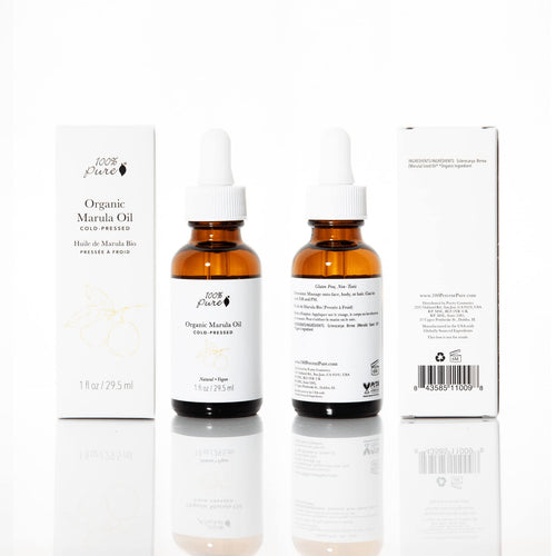100% PURE Organic Marula Oil – Cold-Pressed Face & Hair Moisturizer, 1oz