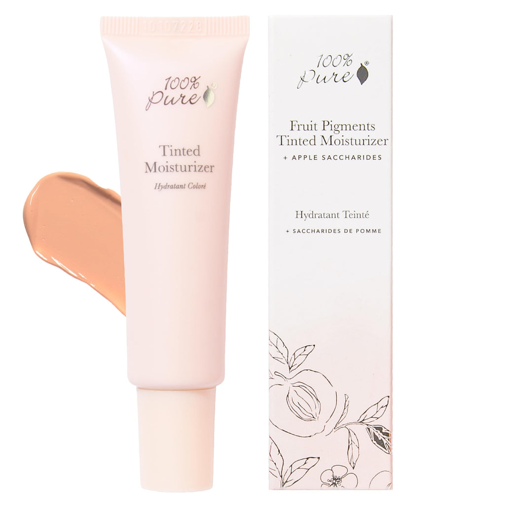 100% PURE Tinted Moisturizer Anti-Aging – Alpine Rose, Light to Medium, Dewy Glow
