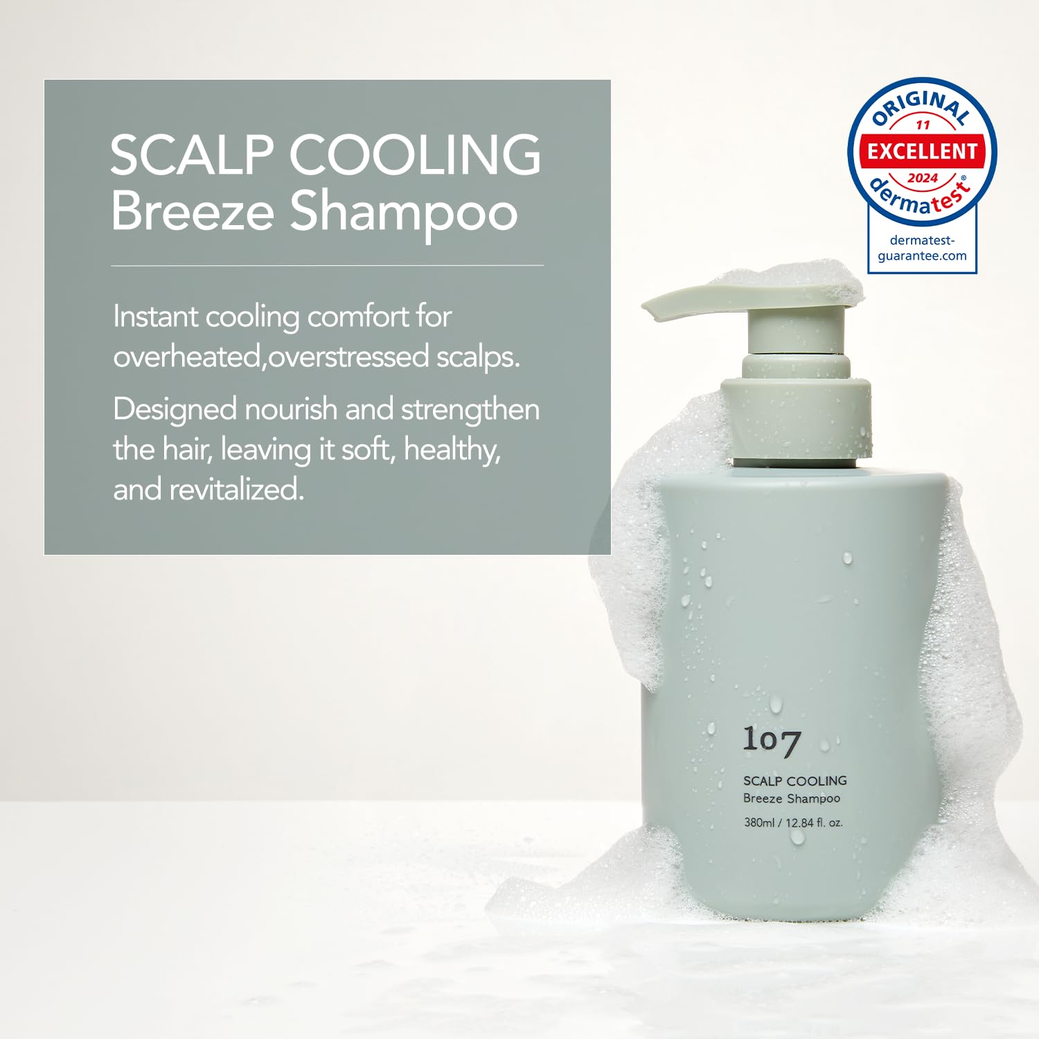 107 Scalp Cooling Breeze Shampoo – Soothing, Refreshing Scalp Care with 3-Year Aged Mugwort Vinegar (12.84 oz)
