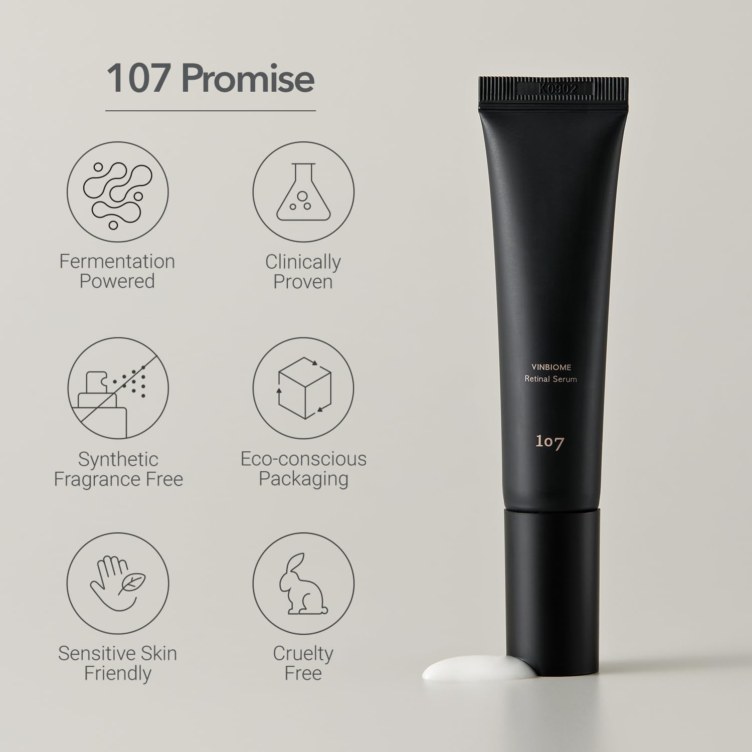 107 VINBIOME Retinal Serum 0.1% with Ginseng — Hydrating & Firming for Sensitive Skin