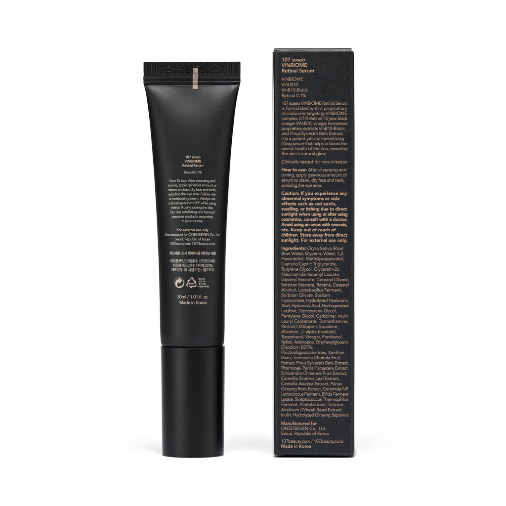 107 VINBIOME Retinal Serum 0.1% with Ginseng — Hydrating & Firming for Sensitive Skin