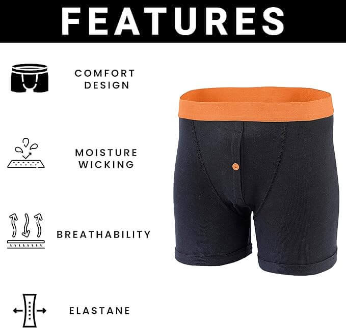 Sock Stack 6 Pack Black Cotton Blend Boxer Shorts Mens Breathable Stretch Colorful