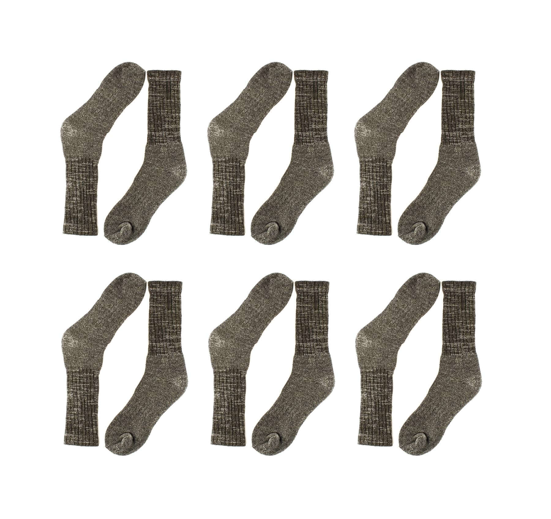 Sock Stack Men's Merino Wool Thermal Work Boot Socks 12 Pack Reinforced Heel And Toe