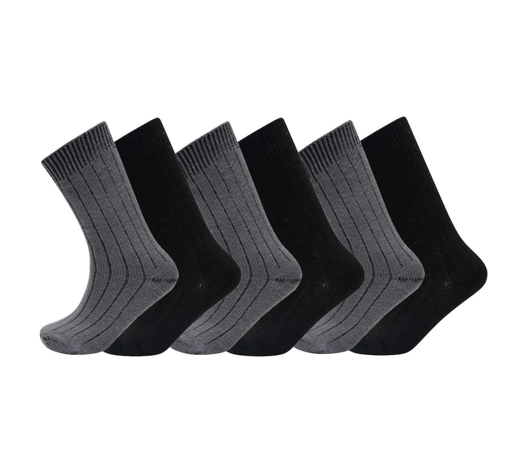 Sock Stack Men's Merino Wool Thermal Work Boot Socks 12 Pack Reinforced Heel And Toe