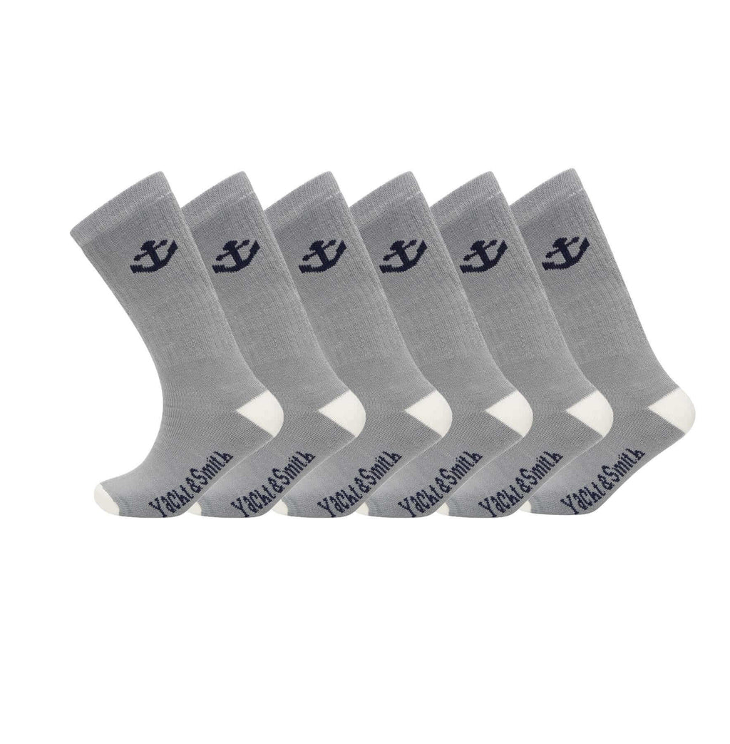 Sock Stack Men's Merino Wool Thermal Work Boot Socks 12 Pack Reinforced Heel And Toe