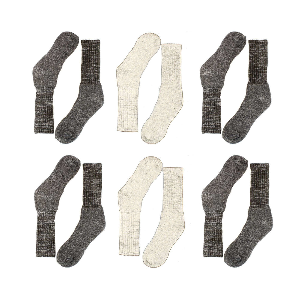 Sock Stack Men's Merino Wool Thermal Work Boot Socks 12 Pack Reinforced Heel And Toe