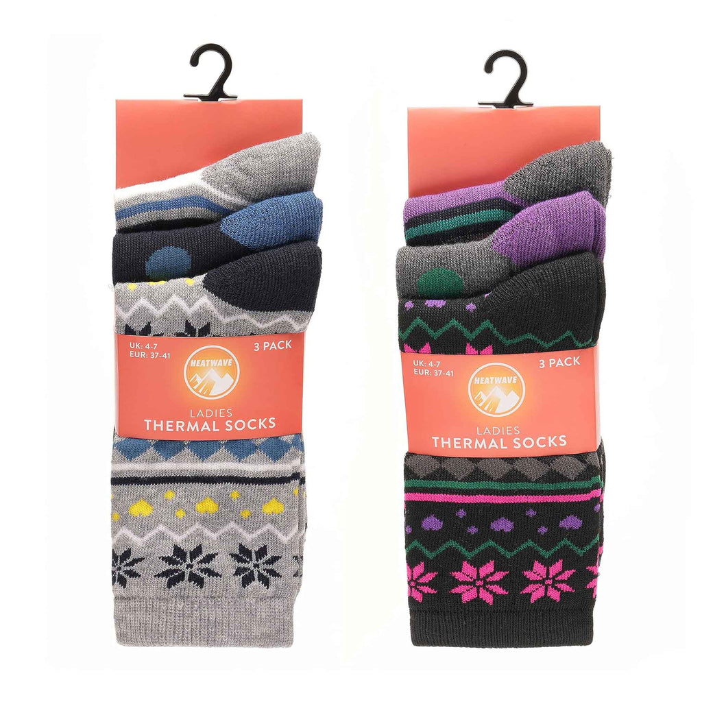 Heatwave Thermalwear Womens Thermal Socks 12 Pack 2.3 Tog Extra Warm Work Boots Outdoor