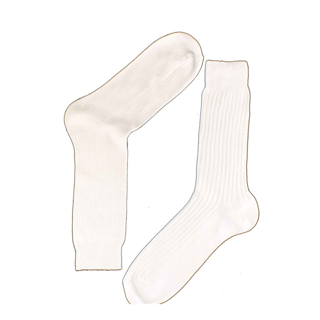 Sock Stack Men's 12 Pairs Seamless Toe Dress Socks 100% Cotton Ribbed Moisture-Wicking