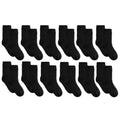 Sock Stack Men's Thermal Work Boot Socks 12 Pairs Black Cushioned Reinforced Sizes 6-11