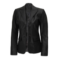 Women's Two-Button Lambskin Leather Blazer