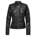 Women's Black Lambskin Biker Jacket