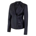 Women's Lapel-Collar Leather Moto Jacket