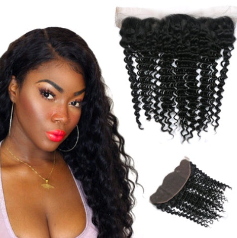 4x13 Lace Frontal Deep Wave Hair Piece
