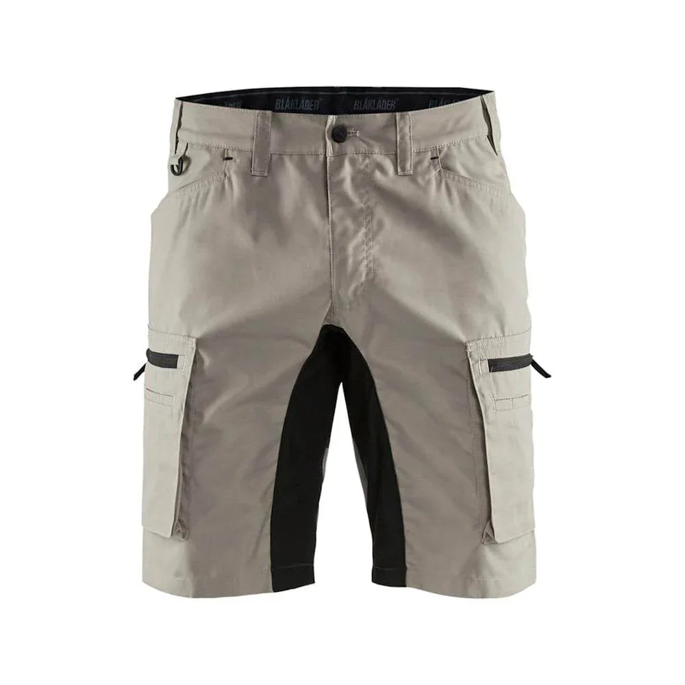 Blaklader 1449 Service Industry Work Cargo Stretch Shorts Stone/Black 33" Waist