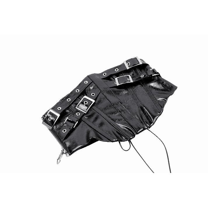 Dark in Lia Punk Love Patent Leather Waist Corset with Metal Accents - Size UK 18 Left Only!