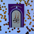 Gold and white Christmas duck snowman dangle earrings on gold plated hooks