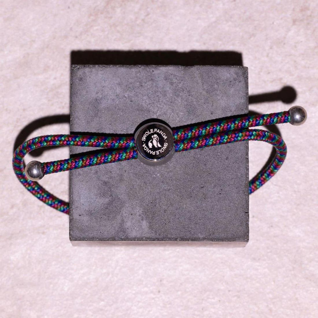 Rope Bracelet - Green & Blue Zigzag