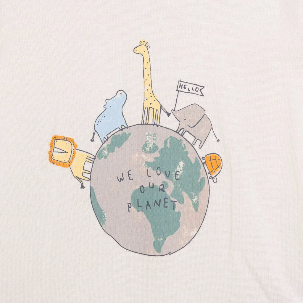 HelloBaby 2 Pack "We Love Our Planet" Slogan Long Sleeve Baby Bodysuits (3 Months to 3 Years)