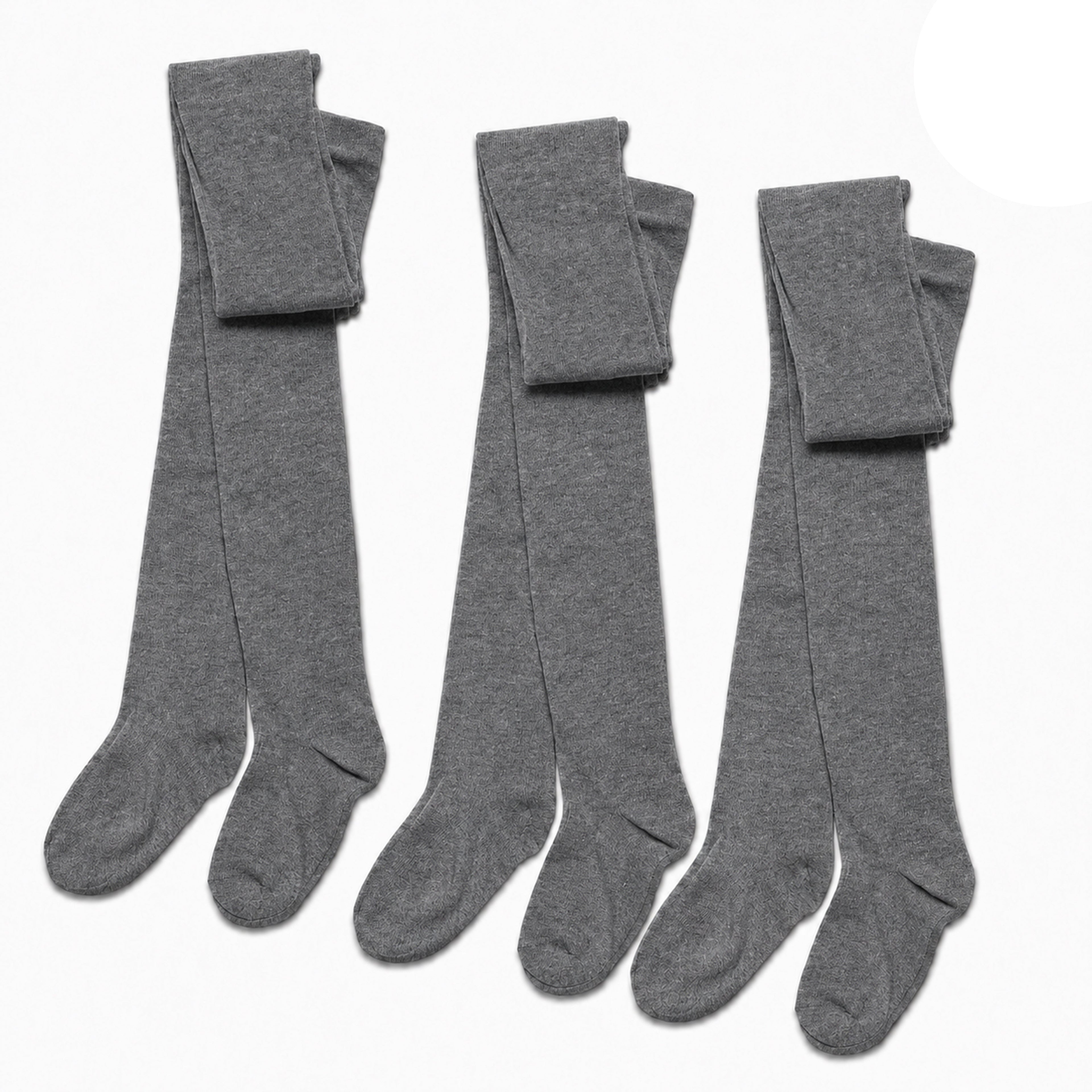 Sock Stack Girls Cotton Lycra Tights 3 Pairs Cotton Rich Back To School Uniform Reinforced Heel Toe Multipack Value