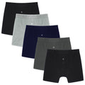 Sock Stack Men's Cotton Button Fly Boxer Shorts Pack Of 5 Breathable Stretch Gym Sports