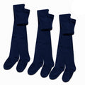 Sock Stack Girls Cotton Lycra Tights 3 Pairs Cotton Rich Back To School Uniform Reinforced Heel Toe Multipack Value