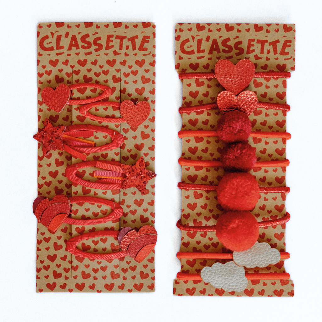 Red School Hair Clips & Bobble Hair Ties | The Essential Set