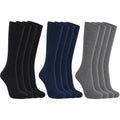 Sock Stack Men's 100% Cotton Moisture-Wicking Antibacterial Dress Work Socks 12 Pairs