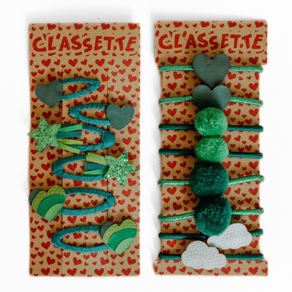 Green School Hair Clips & Bobble Hair Ties | The Essential Set