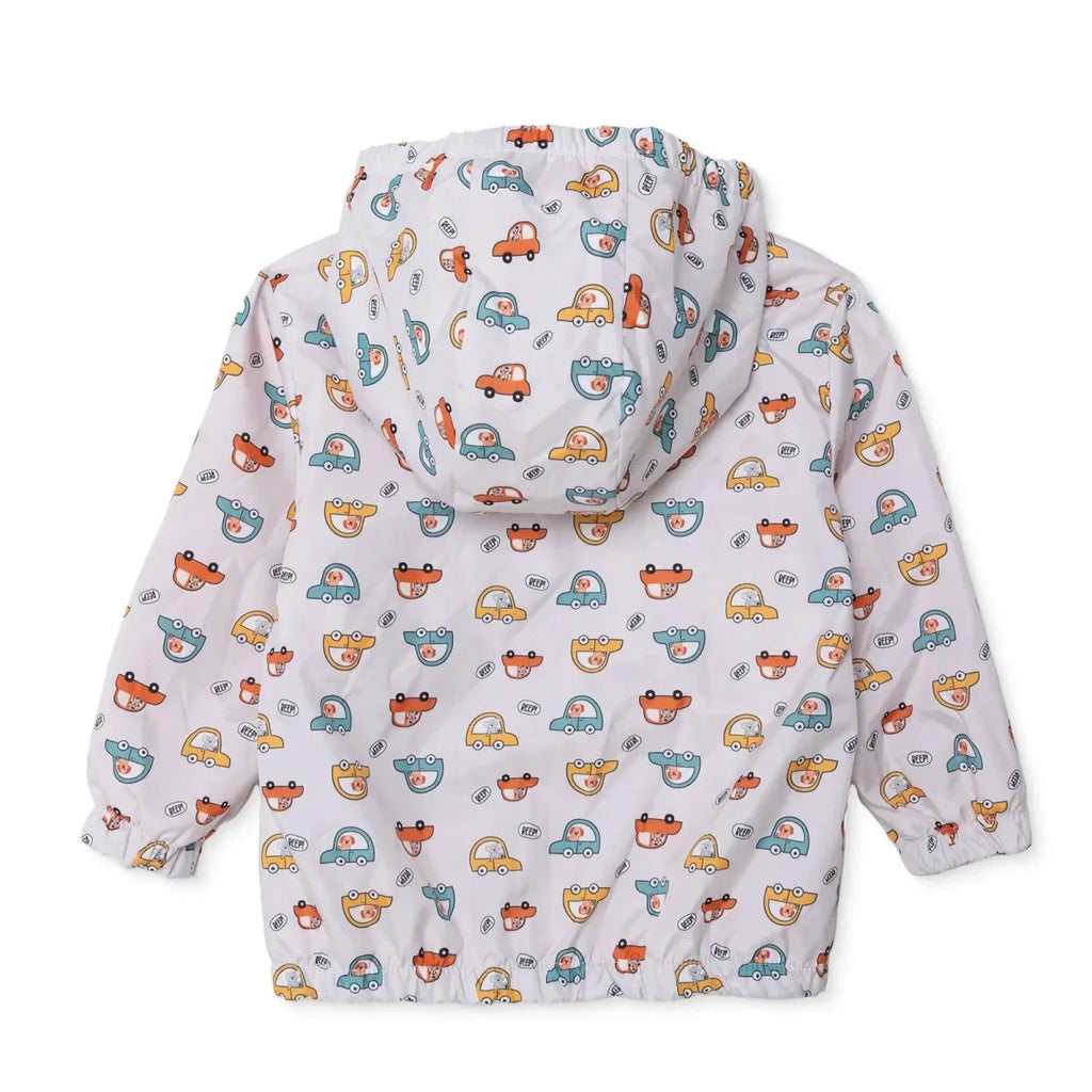 HelloBaby Hooded Baby Raincoat (9-12 Months to 4-5 Years) - Ecru Printed