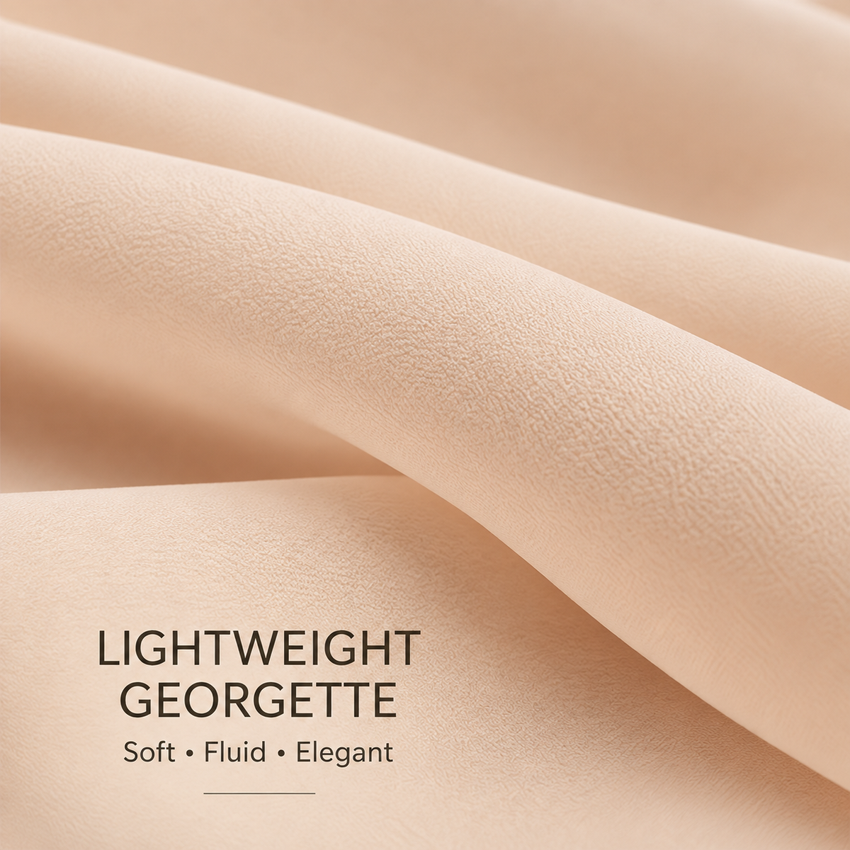 Soft Peach Georgette Scarf  Hijab Lightweight Nude Apricot Shawl Wrap